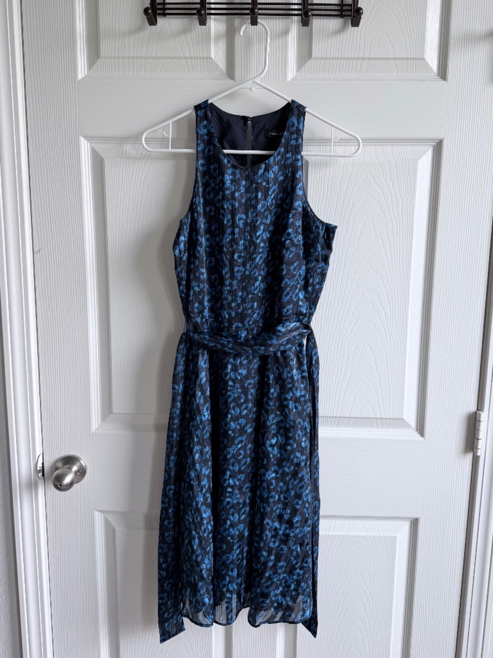 Banana Republic Dress Black and Blue Flowers